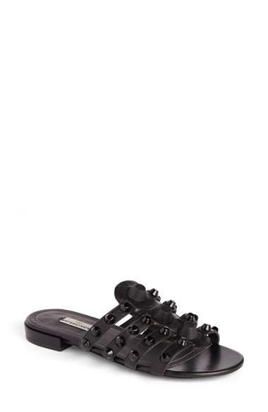 Women's Balenciaga Studded Slip-on Sandal Us / 35eu - Black