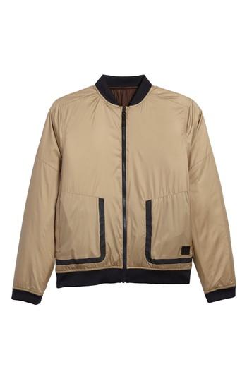 Men's Under Armour Sportstyle Reactor Reversible Bomber Jacket, Size - Beige