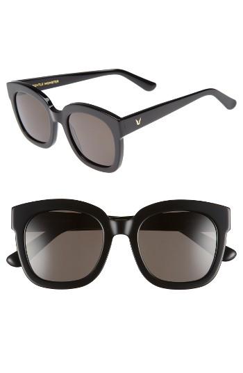 Women's Gentle Monster Matti 51mm Rounded Sunglasses - Black