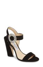 Women's Jimmy Choo Mischa Crystal Buckle Sandal Us / 38eu - Black