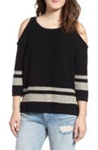 Women's Rvca Marked Cold Shoulder Sweater - Black