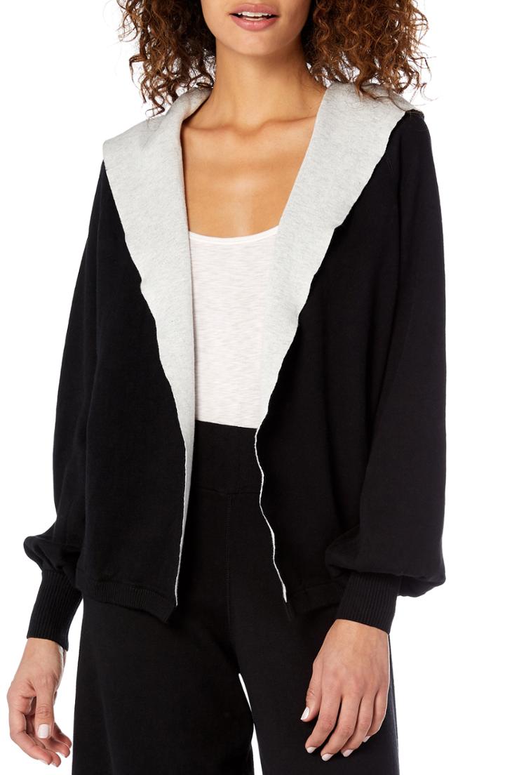Women's Michael Stars Reversible Hooded Cardigan