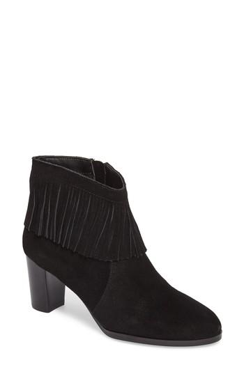 Women's David Tate Misty Fringe Bootie .5 N - Black