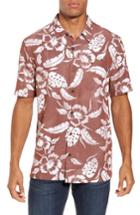 Men's Jack O'neill Ixtapa Regular Fit Short Sleeve Print Sport Shirt - Red
