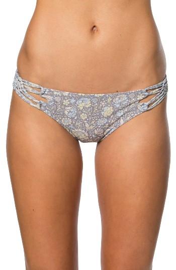 Women's O'neill Cadence Macrame Cheeky Bikini Bottoms - Grey