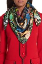 Women's Gucci Tiger & Kingsnake Print Silk Twill Scarf