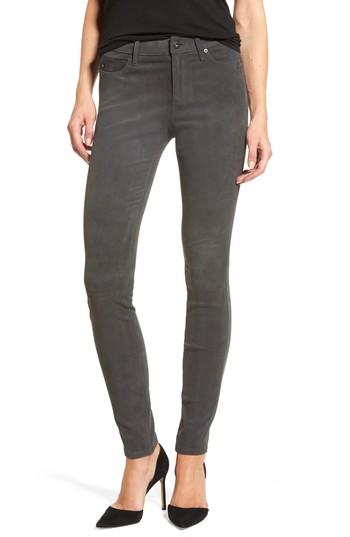 Women's Ag The Legging Super Skinny Suede Pants - Black