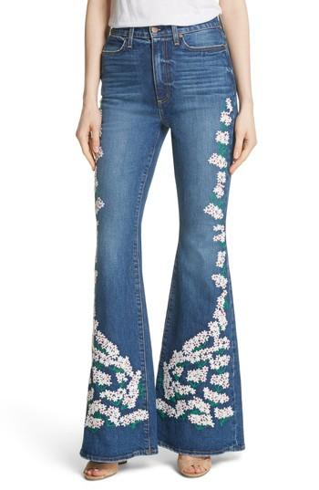 Women's Ao. La Beautiful High Waist Bell Jeans - Blue