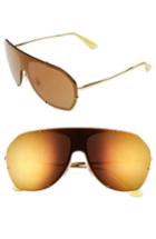 Women's Dolce & Gabbana 60mm Aviator Sunglasses - Gold/ Brown