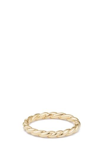 Women's David Yurman Paveflex Ring In 18k Gold, 2.7mm