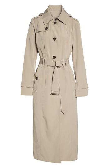 Women's London Fog Long Single Breasted Raincoat - Beige