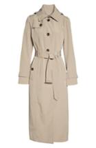 Women's London Fog Long Single Breasted Raincoat - Beige