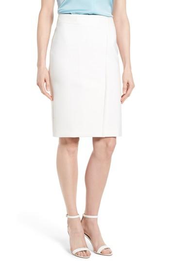 Women's Boss Vadama Ponte Pencil Skirt - White