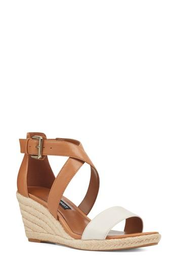 Women's Nine West Jorjapeach Espadrille Wedge Sandal M - White
