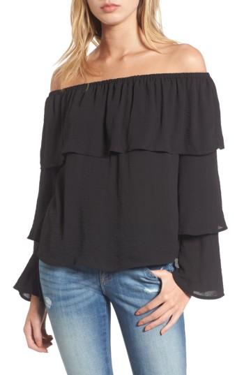 Women's Love, Fire Tiered Ruffle Sleeve Blouse
