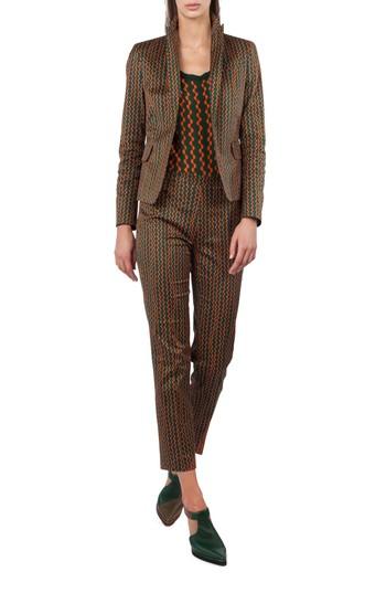 Women's Akris Punto Print Stretch Cotton Blazer - Green