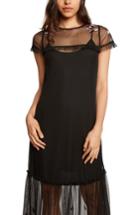 Women's Willow & Clay Embroidered Mesh Maxi Dress - Black
