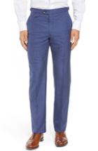 Men's Hiekcy Freeman B Fit Flat Front Solid Wool Blend Trousers R - Blue
