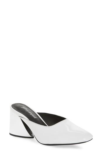 Women's Jeffrey Campbell Lamer Flared Heel Mule M - White