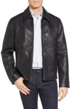 Men's Cole Haan Regular Fit Leather Jacket - Black