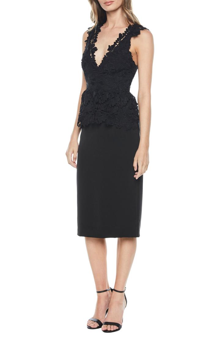 Women's Bardot Valencia Peplum Lace Pencil Dress