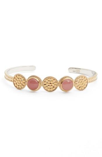 Women's Anna Beck Guava Quartz Multidisc Cuff Bracelet