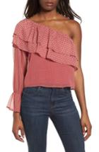 Women's Lucky Brand One-shoulder Printed Top - Red