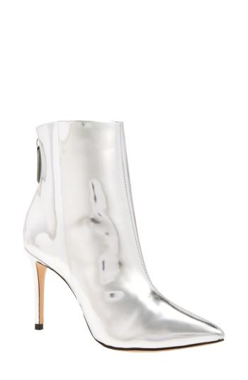 Women's Schutz Ginny Pointy Toe Bootie .5 M - Metallic