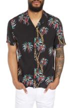 Men's The Kooples Regular Fit Hawaiian Shirt - Black