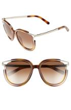 Women's Chloe 'jayme' 54mm Retro Sunglasses - Light Havana