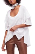Women's Free People Abracadabra Ruffle Tee - White