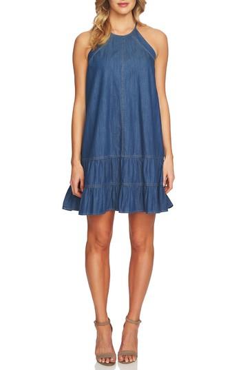 Women's Cece Denim Halter Dress