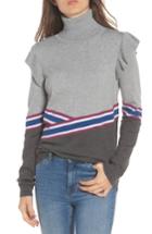 Women's Hinge Colorblock Turtleneck Sweater - Grey