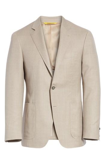 Men's Canali Classic Fit Wool Sport Coat Us / 56 Eu R - Beige