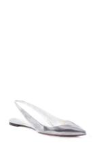 Women's Christian Louboutin Dec Slingback Flat Us / 36eu - Metallic