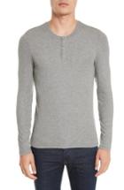Men's Atm Anthony Thomas Melillo Long Sleeve Rib Henley - Grey