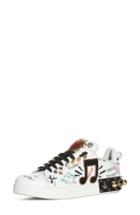 Women's Dolce & Gabbana Mixed Media Sneaker .5us / 36eu - White