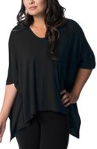 Women's Bun Maternity 'breezy' Maternity/nursing Poncho - Black