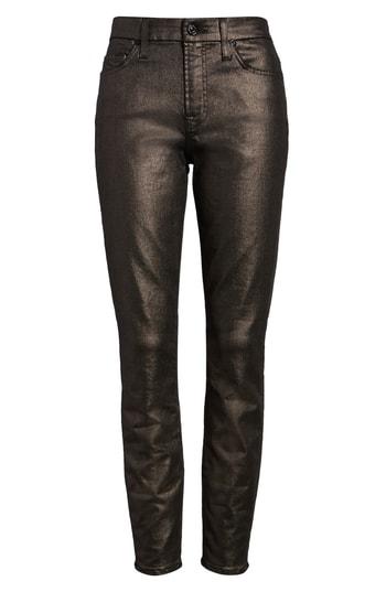 Women's 7 For All Mankind Metallic Ankle Skinny Jeans - Metallic