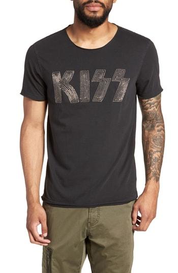 Men's John Varvatos Star Usa Kiss Embroidered T-shirt - Black