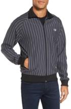 Men's Fred Perry Pinstripe Track Jacket, Size - Black