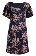 Women's Lucky Brand Printed Ruffle Sleeve Dress