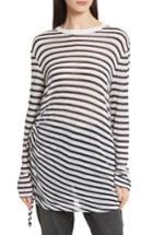 Women's T By Alexander Wang Side Tie Stripe Slub Jersey Tee