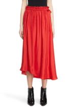 Women's Kenzo Long Belted Skirt Us / 38 Fr - Red