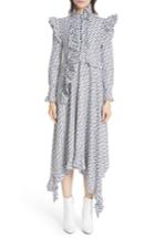 Women's Vetements Logo Ruffle Dress - White