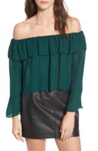 Women's Stone Cold Fox Kennedy Off The Shoulder Blouse - Green
