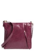 Hobo Leather Crossbody Bag - Purple