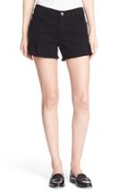 Women's Frame Distressed Denim Shorts - Black