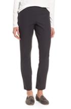 Women's Eileen Fisher Stretch Crepe Ankle Pants, Size Small - Grey (regular & ) (online Only)