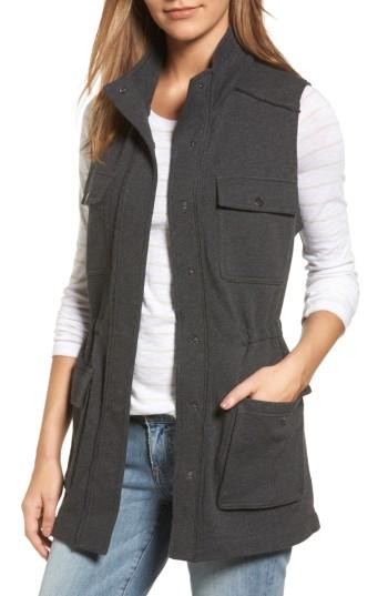 Women's Caslon Utility Vest, Size - Grey